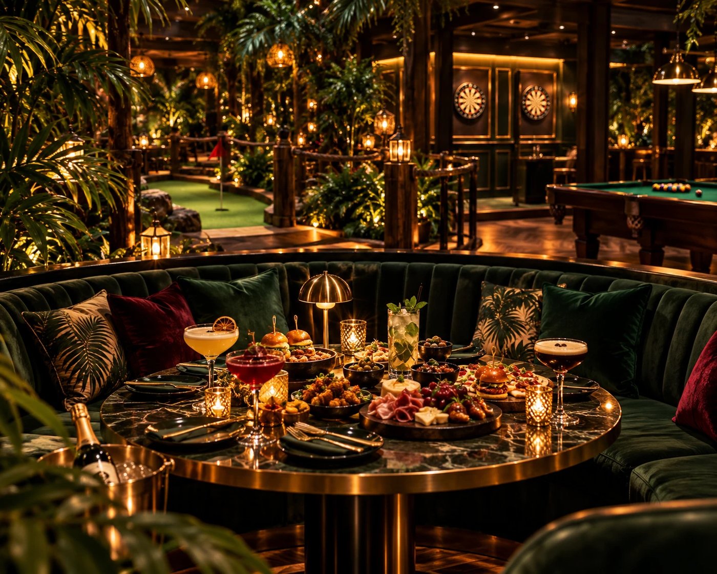 Drinks and food packages at Safari & Co
